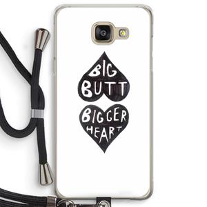 CaseCompany Big butt bigger heart: Samsung Galaxy A5 (2016) Transparant Hoesje met koord