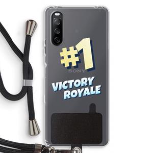 CaseCompany Victory Royale: Sony Sony Xperia 10 III Transparant Hoesje met koord