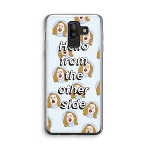 CaseCompany Hello: Samsung Galaxy J8 (2018) Transparant Hoesje