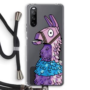 CaseCompany Lama: Sony Sony Xperia 10 III Transparant Hoesje met koord