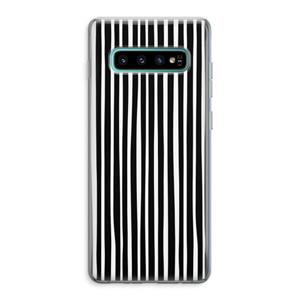 CaseCompany Stripes: Samsung Galaxy S10 Plus Transparant Hoesje