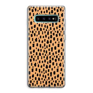 CaseCompany Panter: Samsung Galaxy S10 Plus Transparant Hoesje