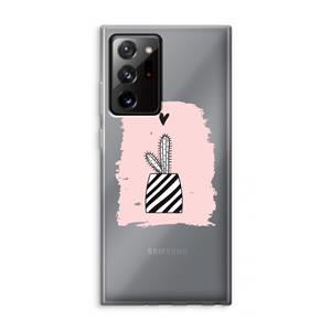CaseCompany Zwart-wit cactus: Samsung Galaxy Note 20 Ultra / Note 20 Ultra 5G Transparant Hoesje