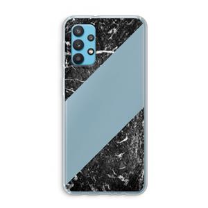 CaseCompany Zwart marmer: Samsung Galaxy A32 4G Transparant Hoesje