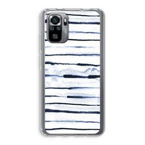 CaseCompany Ink Stripes: Xiaomi Redmi Note 10S Transparant Hoesje