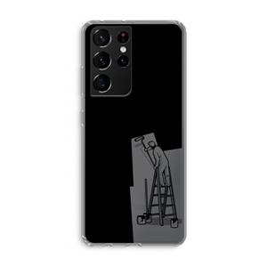 CaseCompany Musketon Painter: Samsung Galaxy S21 Ultra Transparant Hoesje