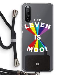 CaseCompany Het Leven Is Mooi: Sony Sony Xperia 10 III Transparant Hoesje met koord
