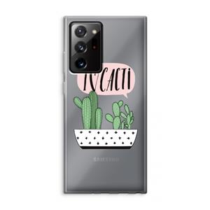 CaseCompany I love cacti: Samsung Galaxy Note 20 Ultra / Note 20 Ultra 5G Transparant Hoesje