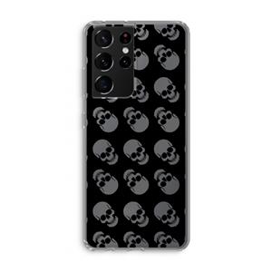 CaseCompany Musketon Skulls: Samsung Galaxy S21 Ultra Transparant Hoesje