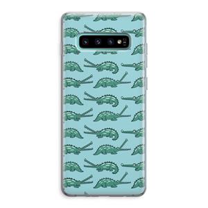 CaseCompany Kroko: Samsung Galaxy S10 Plus Transparant Hoesje