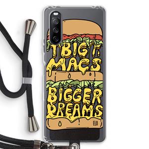 CaseCompany Big Macs Bigger Dreams: Sony Sony Xperia 10 III Transparant Hoesje met koord