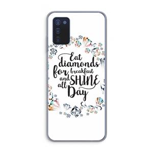 CaseCompany Diamonds: Samsung Galaxy A03s Transparant Hoesje
