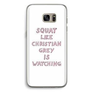 CaseCompany Christian Grey: Samsung Galaxy S7 Edge Transparant Hoesje