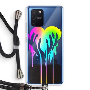 CaseCompany Hold My Heart: Samsung Galaxy Note 10 Lite Transparant Hoesje met koord