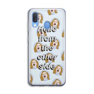 CaseCompany Hello: Samsung Galaxy A40 Transparant Hoesje