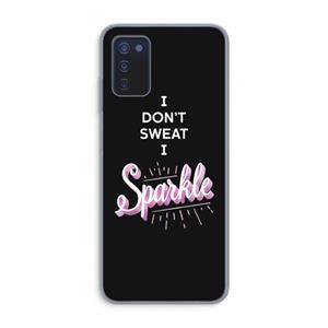 CaseCompany Sparkle quote: Samsung Galaxy A03s Transparant Hoesje