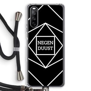CaseCompany Negenduust geometrisch: Sony Sony Xperia 10 III Transparant Hoesje met koord