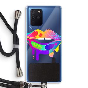 CaseCompany Lip Palette: Samsung Galaxy Note 10 Lite Transparant Hoesje met koord