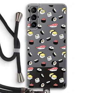 CaseCompany Sushi time: Samsung Galaxy S21 Transparant Hoesje met koord