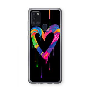 CaseCompany Melts My Heart: Samsung Galaxy A21s Transparant Hoesje