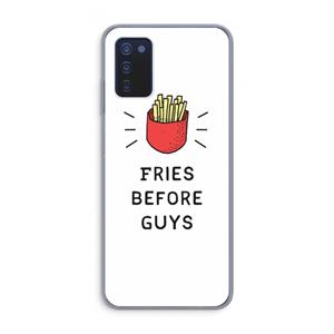 CaseCompany Fries before guys: Samsung Galaxy A03s Transparant Hoesje