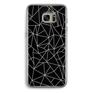 CaseCompany Geometrische lijnen wit: Samsung Galaxy S7 Edge Transparant Hoesje