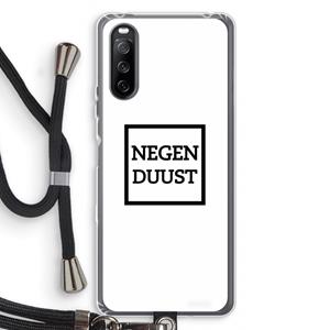 CaseCompany Negenduust vierkant: Sony Sony Xperia 10 III Transparant Hoesje met koord