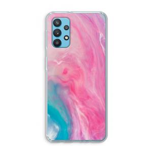 CaseCompany Roze explosie: Samsung Galaxy A32 4G Transparant Hoesje