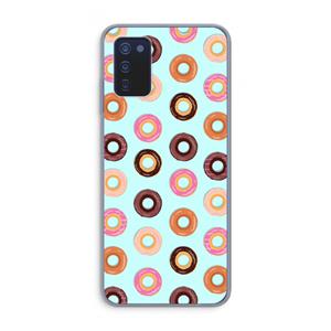 CaseCompany Donuts: Samsung Galaxy A03s Transparant Hoesje