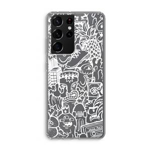 CaseCompany Vexx Mixtape #2: Samsung Galaxy S21 Ultra Transparant Hoesje