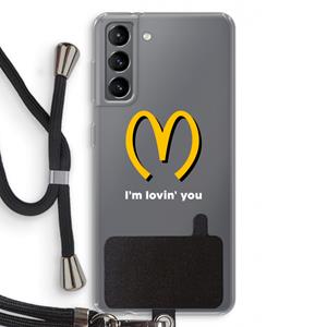 CaseCompany I'm lovin' you: Samsung Galaxy S21 Transparant Hoesje met koord