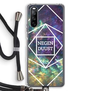 CaseCompany Negenduust ruimte: Sony Sony Xperia 10 III Transparant Hoesje met koord