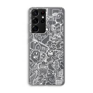 CaseCompany Vexx City #2: Samsung Galaxy S21 Ultra Transparant Hoesje