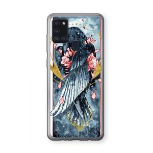 CaseCompany Golden Raven: Samsung Galaxy A21s Transparant Hoesje