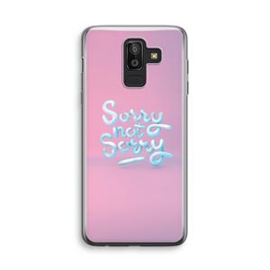 CaseCompany Sorry not sorry: Samsung Galaxy J8 (2018) Transparant Hoesje