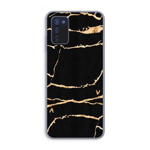 CaseCompany Gouden marmer: Samsung Galaxy A03s Transparant Hoesje