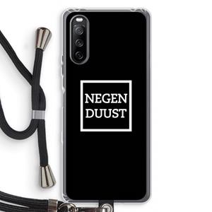 CaseCompany Negenduust black: Sony Sony Xperia 10 III Transparant Hoesje met koord