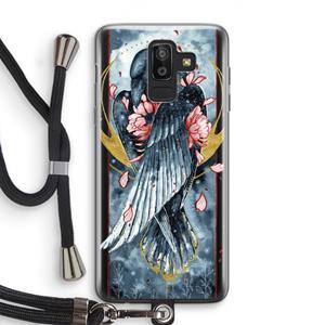 CaseCompany Golden Raven: Samsung Galaxy J8 (2018) Transparant Hoesje met koord