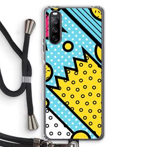 CaseCompany Pop Art #1: Sony Sony Xperia 10 III Transparant Hoesje met koord
