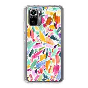 CaseCompany Watercolor Brushstrokes: Xiaomi Redmi Note 10S Transparant Hoesje