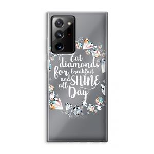 CaseCompany Diamonds: Samsung Galaxy Note 20 Ultra / Note 20 Ultra 5G Transparant Hoesje