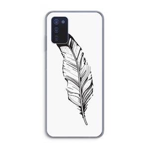 CaseCompany Pluim: Samsung Galaxy A03s Transparant Hoesje