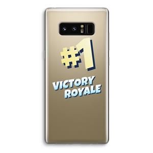 CaseCompany Victory Royale: Samsung Galaxy Note 8 Transparant Hoesje