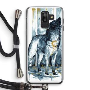 CaseCompany Bleeding Soul: Samsung Galaxy J8 (2018) Transparant Hoesje met koord