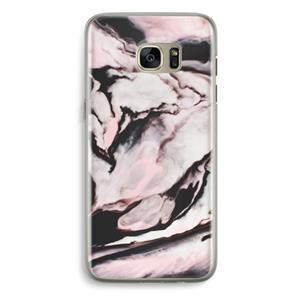 CaseCompany Roze stroom: Samsung Galaxy S7 Edge Transparant Hoesje