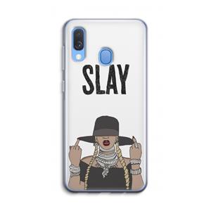 CaseCompany Slay All Day: Samsung Galaxy A40 Transparant Hoesje