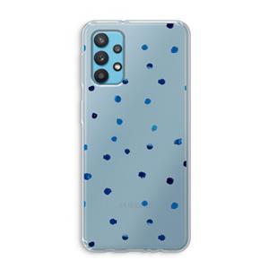CaseCompany Blauwe stippen: Samsung Galaxy A32 4G Transparant Hoesje