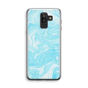 CaseCompany Waterverf blauw: Samsung Galaxy J8 (2018) Transparant Hoesje