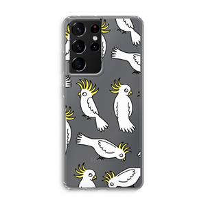 CaseCompany Papegaai: Samsung Galaxy S21 Ultra Transparant Hoesje