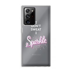 CaseCompany Sparkle quote: Samsung Galaxy Note 20 Ultra / Note 20 Ultra 5G Transparant Hoesje